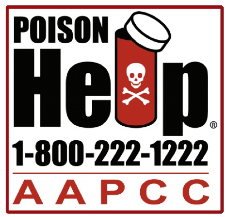 Poison Help: 1 (800) 222-1222