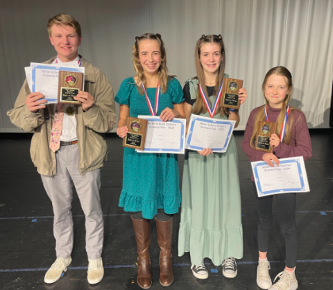 Nebo Best of Show award winners who competed at the Central Utah STEM Fair