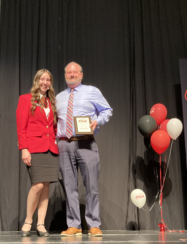 Alan Ashton, CTE Coordinator, Honored by State FCCLA
