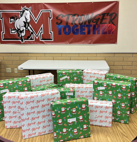 Shoes wrapped to go to Nebo students
