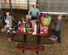 Gifts donated by Utah Mounted Shooting Club to Brockbank Elementary students