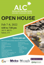 ALC Open House February 7-8, 2022, 4:00 to 7:00 p.m.