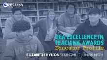 Springville Junior High Teacher, Elizabeth Hylton, Honored by PBS of Utah